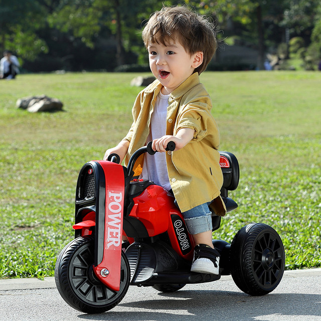 Motocicleta elétrica infantil, carro de triciclo, motocicleta